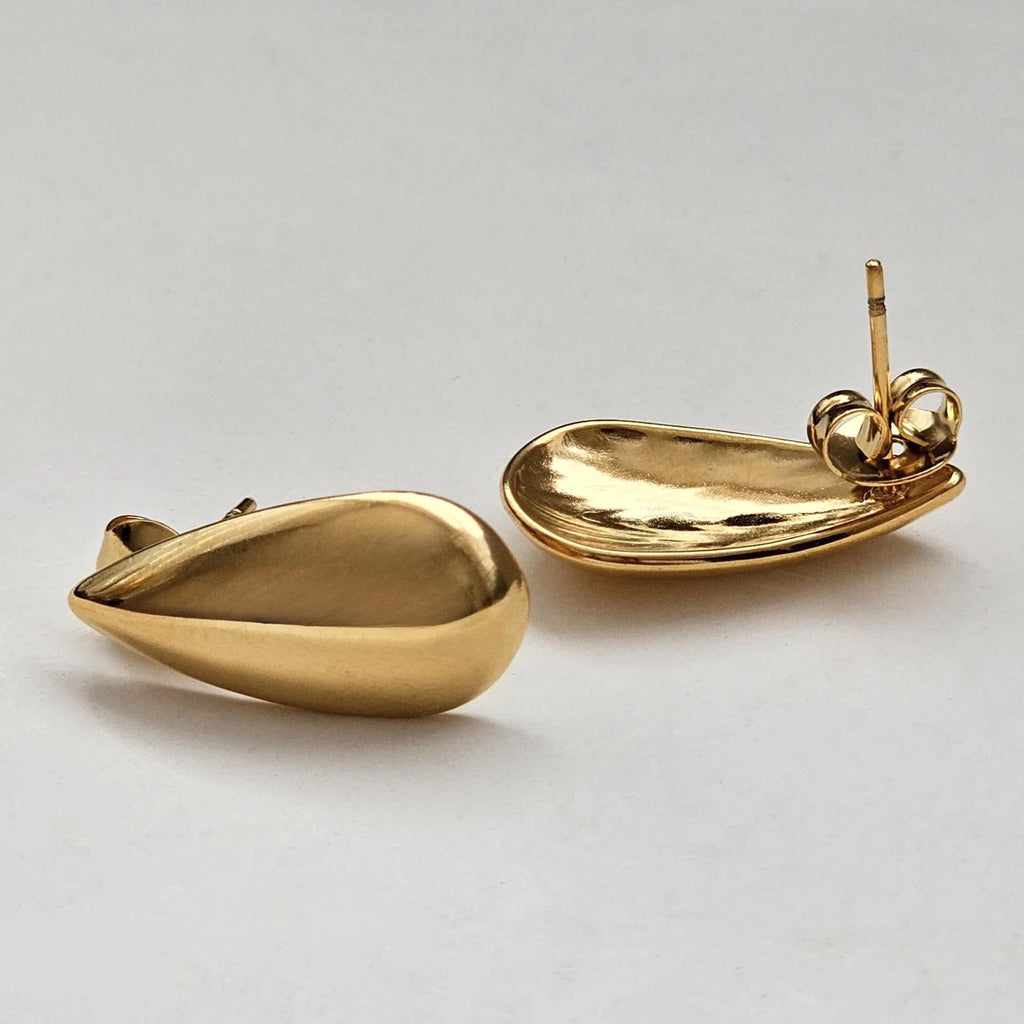 Teardrop Earrings Gold, Waterdrop Earring, Non Tarnish Waterproof Jewellery, Gifts for Her, Minimalist Jewellery